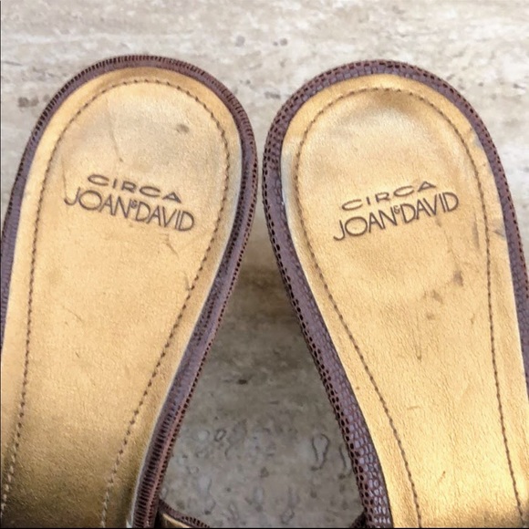 JOAN& DAVID Reptile Embossed Leather Buckle Sandal - Picture 10 of 13